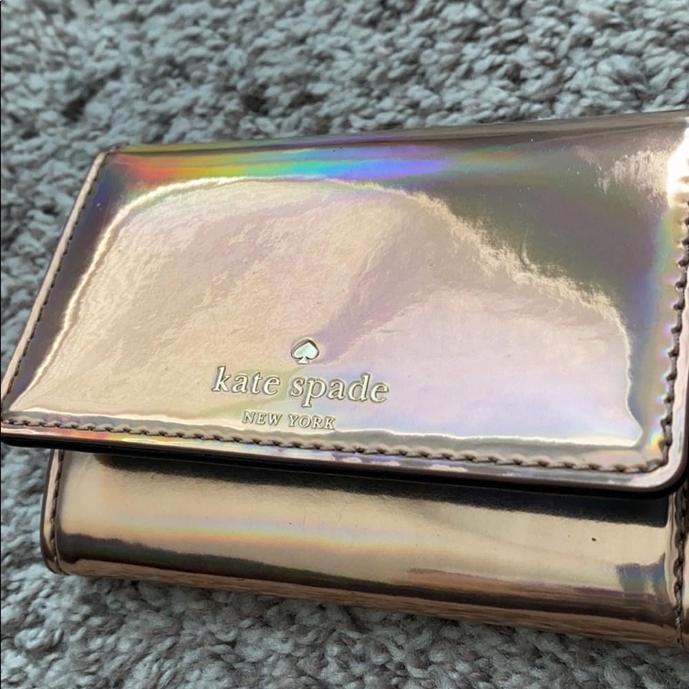 Cute rose gold keychain wallet